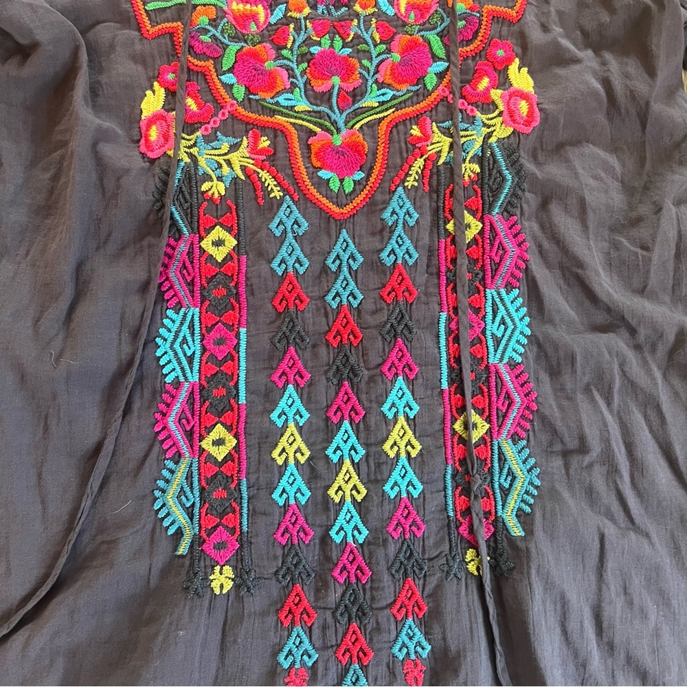 Johnny Was Multicolor Embroidered Tunic - Picture 4 of 12